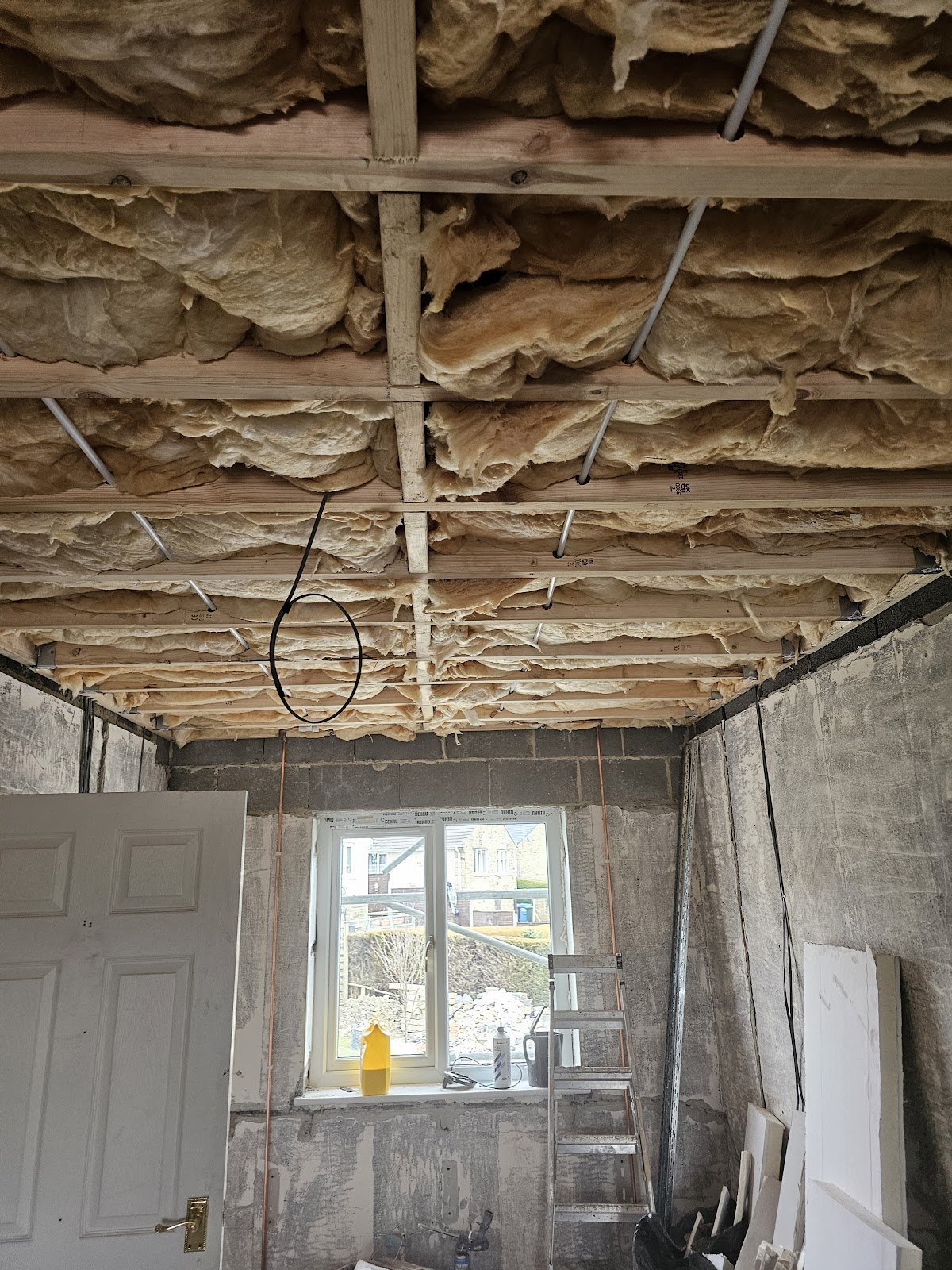 Extension shell with insulated ceiling and new window